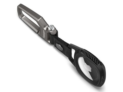 Etui brelok + karabińczyk Spigen Rugged Armor do Apple AirTag Matte Black