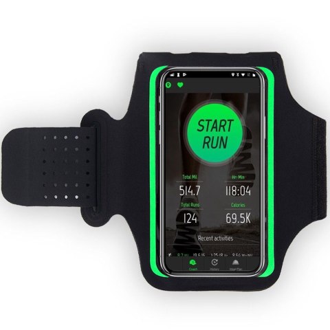 Etui do biegania Sport ArmBand wodoodporna opaska na ramię do telefonu 6.5 cali Black/ Lite