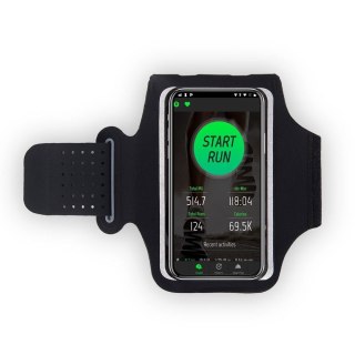 Etui do biegania Sport ArmBand wodoodporna opaska na ramię do telefonu 6.5 cali Czarna