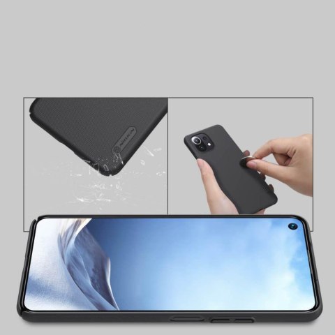 Etui obudowa Nillkin Frosted Shield do Xiaomi Mi 11 Lite/ Mi 11 Lite 5G Black