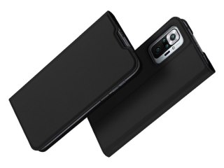 Etui ochronne z klapką Dux Ducis Skin skórzane do Xiaomi Redmi Note 10 Pro Czarne