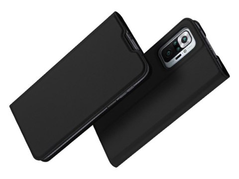 Etui ochronne z klapką Dux Ducis Skin skórzane do Xiaomi Redmi Note 10 Pro Czarne
