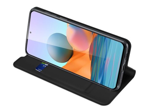 Etui ochronne z klapką Dux Ducis Skin skórzane do Xiaomi Redmi Note 10 Pro Czarne