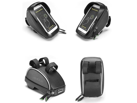 Etui torba rowerowa sakwa uchwyt do telefonu RockBros 010-4BK Czarne