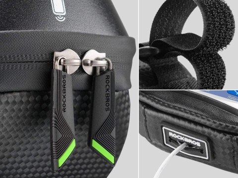 Etui torba rowerowa sakwa uchwyt do telefonu RockBros 010-4BK Czarne