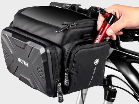 Etui torba sakwa na rower uchwyt rowerowy Wildman Bag GS6 4l 7 cali Czarny