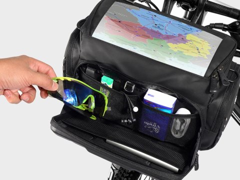 Etui torba sakwa na rower uchwyt rowerowy Wildman Bag GS6 4l 7 cali Czarny