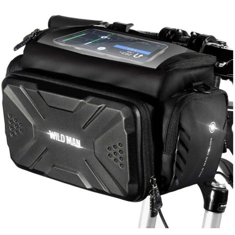 Etui torba sakwa na rower uchwyt rowerowy Wildman Bag GS6 4l 7 cali Czarny