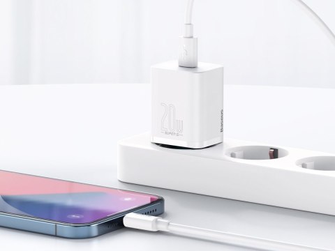 Ładowarka sieciowa Baseus Super Si USB-C kabel do iPhone 20W White