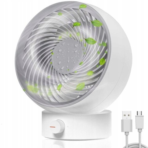 Przenośny wiatrak Alogy wentylator na biurko USB Biały