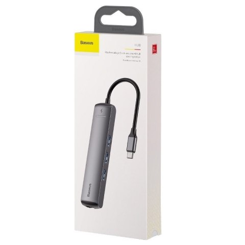 Adapter HUB 6w1 Baseus USB-C na 3x USB 3.0 + HDMI + RJ45 + USB-C PD