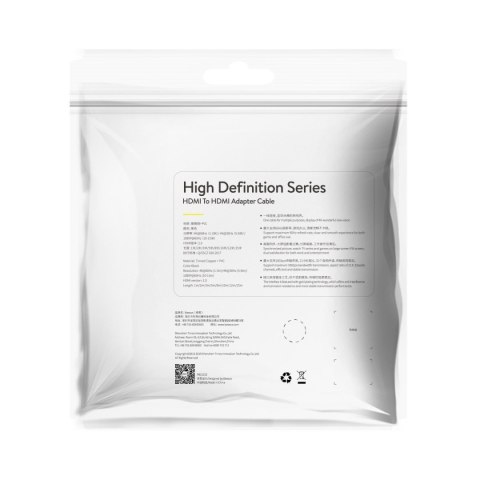 Kabel HDMI 2.0 Baseus, 4K 60Hz, 3D, HDR, 18Gbps, 3m (czarny)