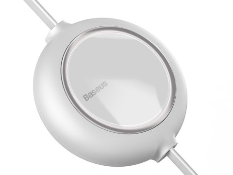 Kabel USB 3w1 Baseus Bright Mirror, micro USB / Lightning / USB-C Biały