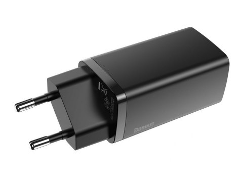 Ładowarka sieciowa szybka Baseus GaN2 Lite USB/ 2x USB-C QC 4.0 PD 65W Czarna