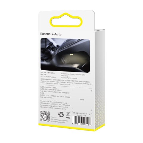 Lampka samochodowa Baseus Capsule do oświetlania wnętrza, 2 szt. (biała)