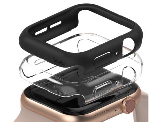 Nakładka x2 Ringke Slim do Apple Watch 4/5/6/SE 40mm Black + Clear