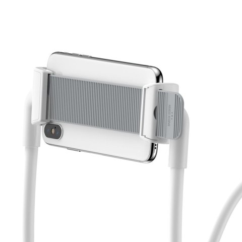 Uchwyt Baseus Neck-Mounted Lazy Bracket na szyję, do telefonów i tabletów 4-10" (biały)