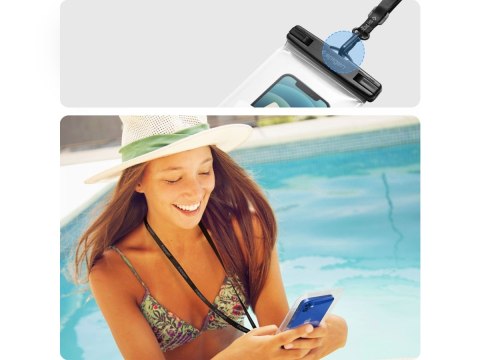 Uniwersalne etui wodoodporne x2 na telefon 6.8 Spigen A601 IPX8 Czarne