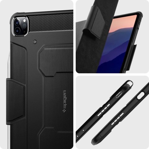 Etui Spigen Rugged Armor PRO Pencil do Apple iPad Pro 12.9 2020 / 2021 / 2022 / iPad Air 13 2024 Black
