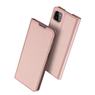 Etui portfel DuxDucis SkinPro do Samsung Galaxy A22 5G Rose Gold