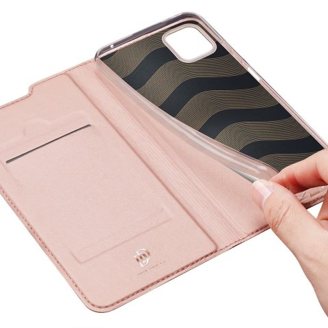 Etui portfel DuxDucis SkinPro do Samsung Galaxy A22 5G Rose Gold