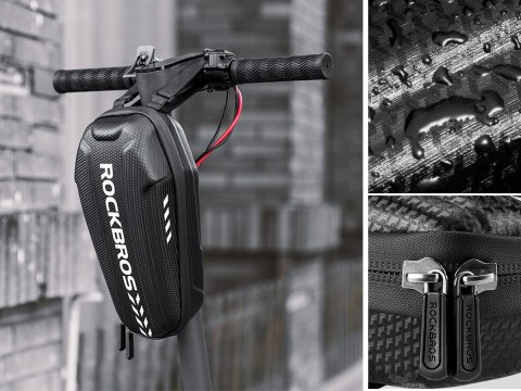 Etui wodoodporne sakwa na hulajnogę uchwyt na ramę RockBros B62 Czarne
