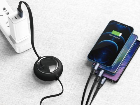 Kabel USB 3w1 Baseus Bright Mirror, micro USB / Lightning / USB-C Czarny