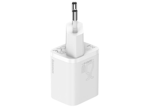 Ładowarka sieciowa Baseus USB-C PD 25W + kabel do USB-C White