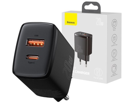 Ładowarka sieciowa Baseus USB PD QC 3.0 20W Black