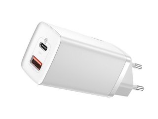 Ładowarka sieciowa szybka Baseus GaN2 Lite USB + USB-C 65W EU Biała