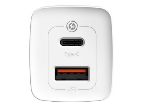 Ładowarka sieciowa szybka Baseus GaN2 Lite USB + USB-C 65W EU Biała