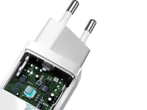 Ładowarka sieciowa szybka Baseus GaN2 Lite USB + USB-C 65W EU Biała