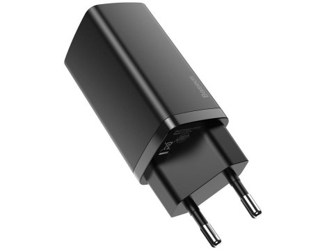 Ładowarka sieciowa szybka Baseus GaN2 Lite USB + USB-C 65W EU Czarna