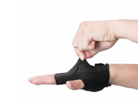 Rękawiczki rowerowe na rower bez palców L RockBros S169BR-L czarne