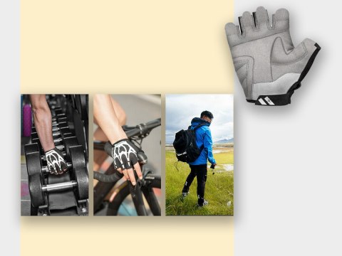 Rękawiczki rowerowe na rower bez palców L RockBros S227BK-L