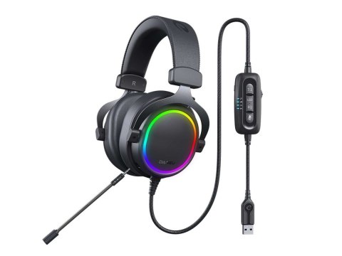 Słuchawki gamingowe Dareu EH925s PRO, ENC, RGB, 7.1 (czarne)