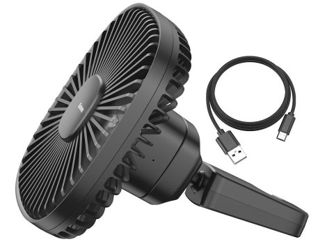 Wentylator samochodowy Baseus Natural Wind wiatrak na zagłówek magnetyczny Czarny