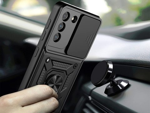 Etui Alogy Camshield Stand Ring z osłonką na aparat do Samsung Galaxy S21