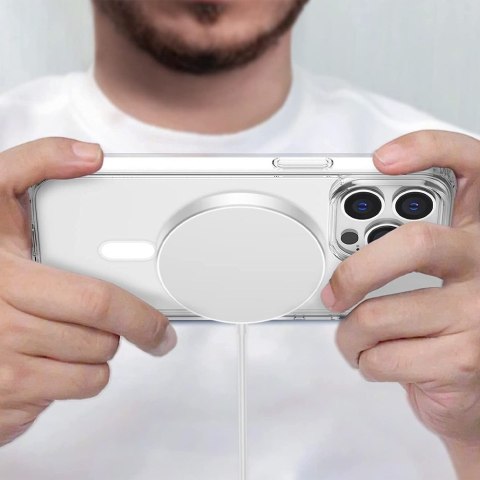 Etui do MagSafe Ultra Slim Mag Alogy do Qi do Apple iPhone 13 Pro Max Przezroczyste