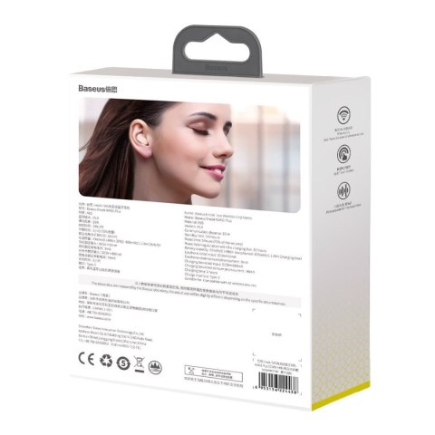 Słuchawki Baseus Encok WM01 Plus bezprzewodowe bluetooth powerbank (różowe)