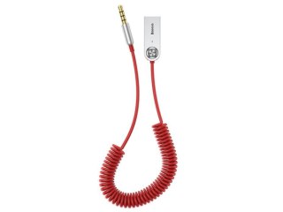 Adapter Baseus Transmiter Bluetooth 5.0 USB Audio AUX mini jack 3.5mm Czerwony