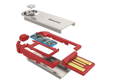 Adapter Baseus Transmiter Bluetooth 5.0 USB Audio AUX mini jack 3.5mm Czerwony