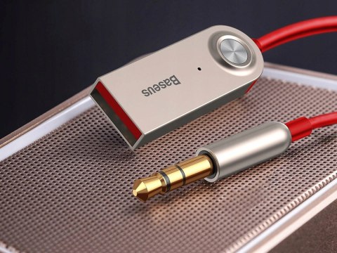 Adapter Baseus Transmiter Bluetooth 5.0 USB Audio AUX mini jack 3.5mm Czerwony