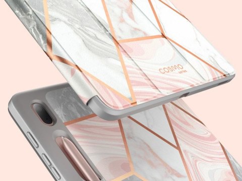 Etui Supcase Cosmo Full-body do Galaxy Tab S7 FE 12.4 T730/T736B Marble Pink