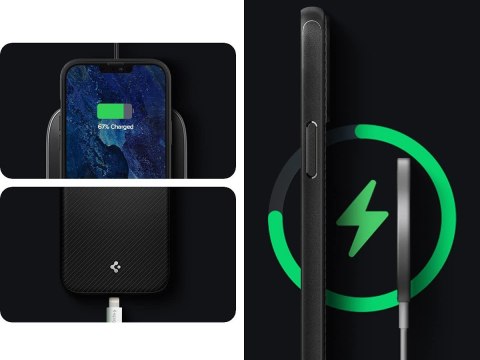 Etui do MagSafe Spigen Mag Armor do Apple iPhone 13 Pro Max Matte Black