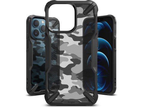 Etui obudowa Ringke Fusion X do Apple iPhone 13 Pro Max Camo Moro Black