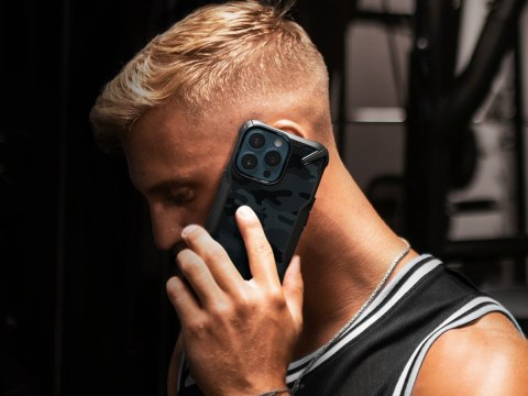 Etui obudowa Ringke Fusion X do Apple iPhone 13 Pro Max Camo Moro Black