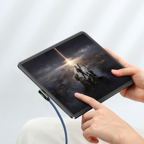 Kabel 1m Baseus Legend Series USB-C do Lightning kątowy, PD, 20W (niebieski)