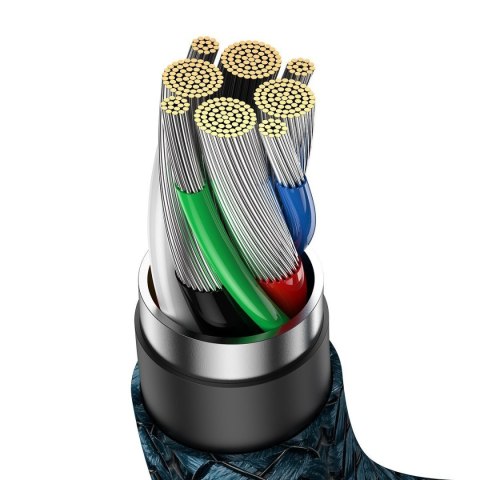 Kabel USB-C do USB-C kątowy Baseus Legend Series, PD, 100W, 2m (niebieski)