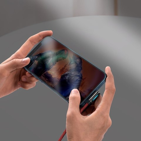 Kabel USB do Lightning kątowy Baseus Legend Series, 2.4A, 2m (czerwony)